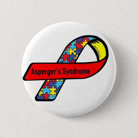 Aspergers Ronde Button 5,7 Cm (Voorkant)