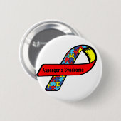 Aspergers Ronde Button 5,7 Cm (Voorkant /achterkant)