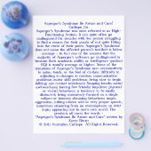 Asperger's Syndroom: wees bewust en zorg! Flyer (Enkel)
