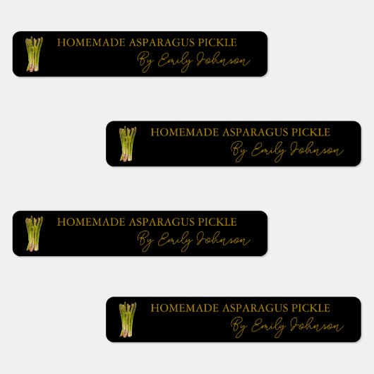 Asperges maison Pickle Étiquette mince (Groupe)
