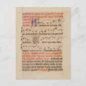 Asperges me - Gregoriant Chant Medieval Manuscript Briefkaart (Voorkant)