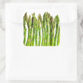 Asperges op wit - Gepersonaliseerd Veggie Achtergr Vierkante Sticker (Tas)