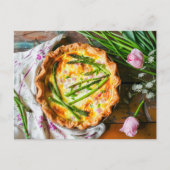 Asperges Quiche met kaas en kruiden Feestdagenkaart (Voorkant)