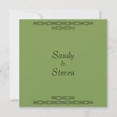 Asperges simples Invitations de mariage vert (Dos)