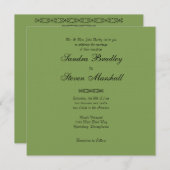 Asperges simples Invitations de mariage vert (Devant / Derrière)