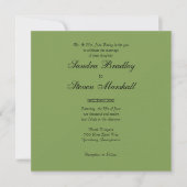 Asperges simples Invitations de mariage vert (Devant)
