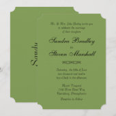 Asperges simples Invitations de mariage vert (Devant / Derrière)