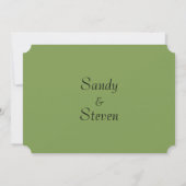 Asperges simples Invitations de mariage vert (Dos)