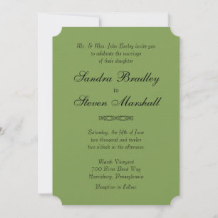 Asperges simples Invitations de mariage vert