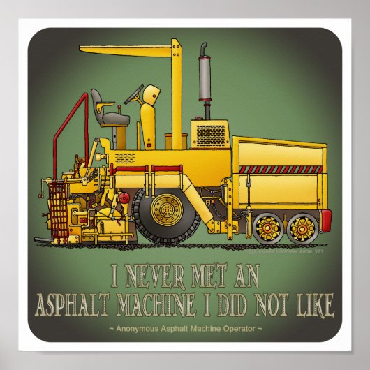 Asphalt-betaler Poster offerte (Voorkant)