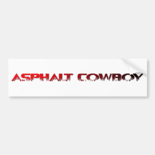 Asphalt Cowboy Red Name Line 1 Bumpersticker