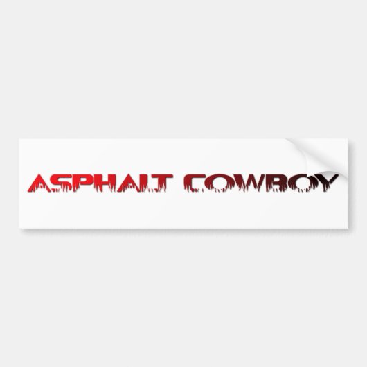 Asphalt Cowboy Red Name Line 1 Bumpersticker (Voorkant)