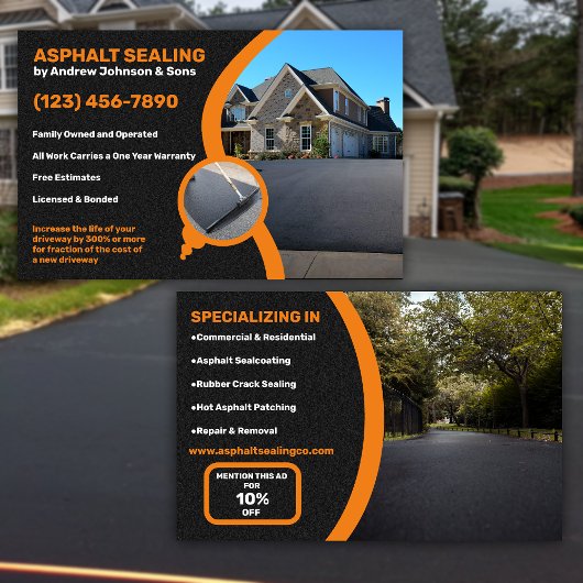 Asphalt Driveway Sealing Company Flyer