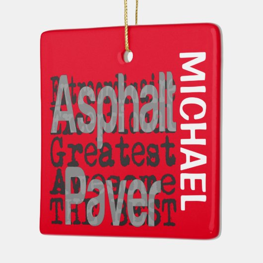 Asphalt Paver Extraordinaire CUSTOM Keramisch Ornament (Links)