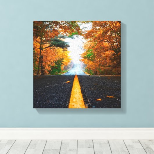 Asphalt Road Canvas Afdruk (Insitu (Houten vloer))