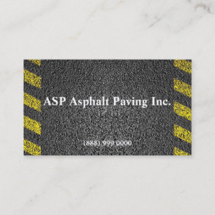 Asphalte pavant le carte de visite