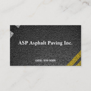Asphalte pavant le carte de visite