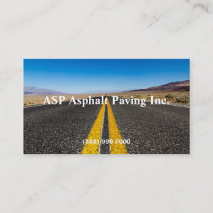 Asphalte pavant le carte de visite
