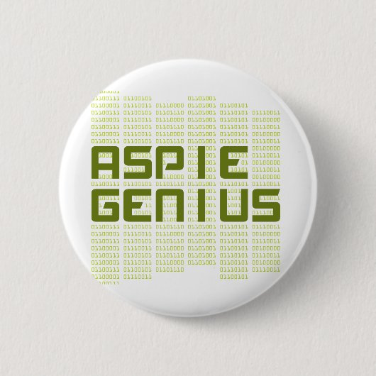 Aspie Genius - Computers Ronde Button 5,7 Cm (Voorkant)