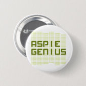 Aspie Genius - Computers Ronde Button 5,7 Cm (Voorkant /achterkant)