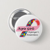Aspie Girls Ronde Button 5,7 Cm (Voorkant /achterkant)
