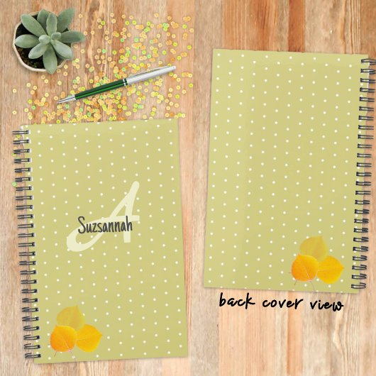Aspire d'automne Feuilles et Monogramme Polka Moti