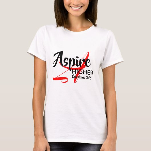 ASPIRE HOGER Inspire Monogram Christelijk WIT T-shirt (Voorkant)
