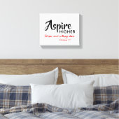ASPIRE HOGER Inspirerend Christelijke Manuscript Canvas Afdruk (Insitu (Slaapkamer))