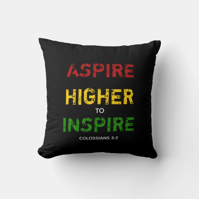 ASPIRE HOGER Motivatie Kussen (Voorkant)