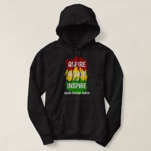 ASPIRE HOGER NAAR INSPIRE Black History Maand Hoodie