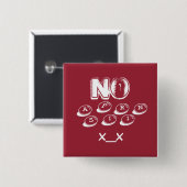 aspirinegevoeligheid/allergie vierkante button 5,1 cm (Voorkant /achterkant)