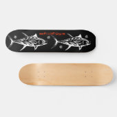 Assassin Fishing - Tribal Black Skateboard (Horz)