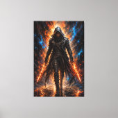 Assassin Lié aux Flammes | Impression sur Toile de (Recto)