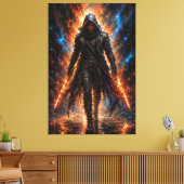 Assassin Lié aux Flammes | Impression sur Toile de (Insitu(Salon))