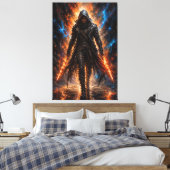 Assassin Lié aux Flammes | Impression sur Toile de (Insitu(Chambre))