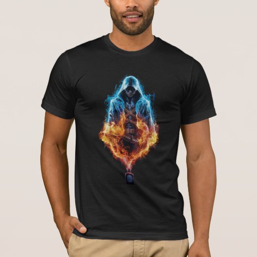 Assassin Neon Flames Mystère T-shirt (Devant)