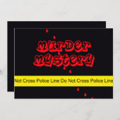 Assassinat Mystery Party Invitation à servir Meurt (Devant / Derrière)