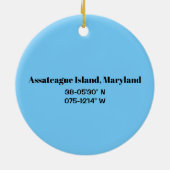 Assateague Island Beach Keramisch Kerstversiering Keramisch Ornament (Achterkant)