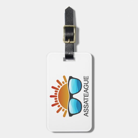 Assateague Island Maryland Virginia Zonnebril Bagagelabel (Voorkant verticaal)