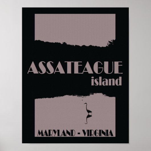 Assateague Island Travel Poster (Voorkant)
