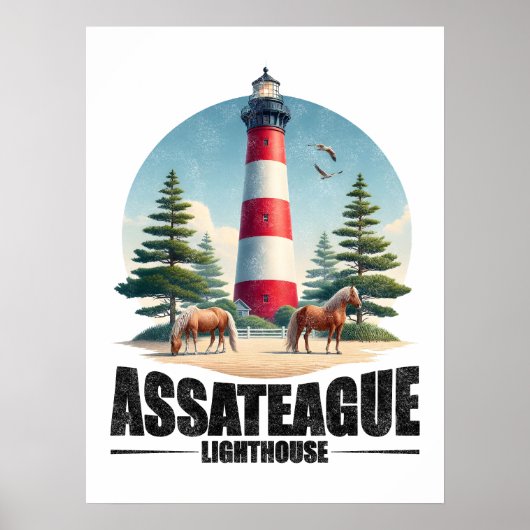 Assateague Lighthouse Poster (Voorkant)