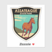 Assateague State Park Maryland Badge Sticker (Vel)