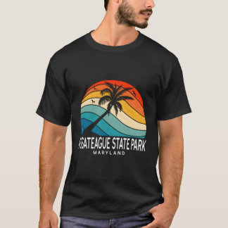 Assateague State Park Maryland Beach Palm Tree T-shirt