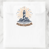 Assateague Virginia Lighthouse Sunrise Vierkante Sticker (Tas)