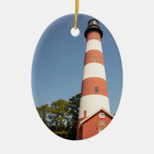 Assateague vuurtoren keramisch ornament (Voorkant)