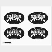 Assault Life - Old School AR Ovale Sticker (Vel)
