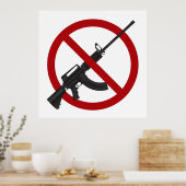 Assault Rifle AR15 Pistool Symbool Poster (Keuken)