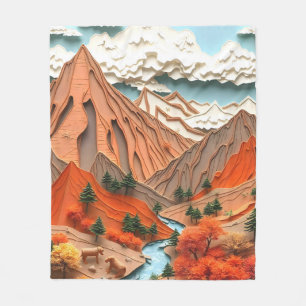 Assemblage 03: Oranje Bergen Fleece Deken