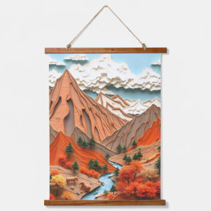 Assemblage 03: Oranje Bergen Hangend Wandkleed