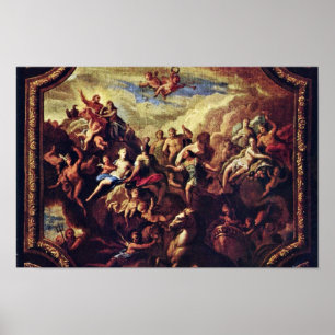 assemblage van de goden op de Olympus Poster